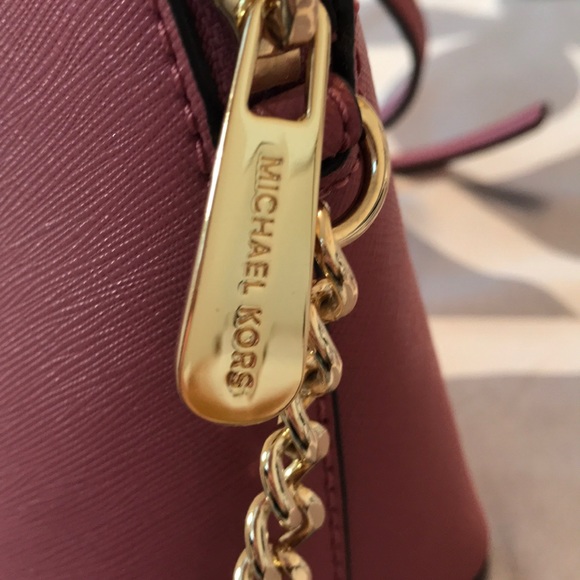 NWT Michael Kors Cindy Dome Pink Saffiano - Picture 8 of 8